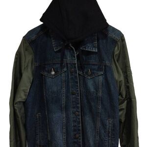 Aeropostale Combo Jean Jacket Hoodie